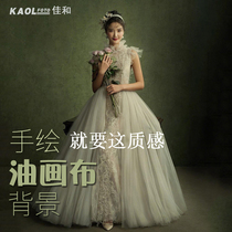 Art oil painting background cloth anchor video portrait wedding children still life food photo hand-painted Taobao Photography