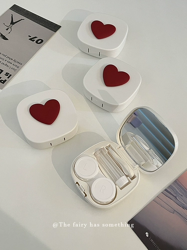 Брендовые невидимые очки, маленькая банка для хранения, герметическая коробка, милое зеркало, простой и элегантный дизайн