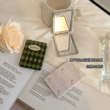 Милое переносное складное двусторонное портативное маленькое зеркало