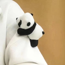 Internet celebrity same style Pa Pa bear panda head brooch 2020 new trendy small pin jewelry doll clothes accessories for women