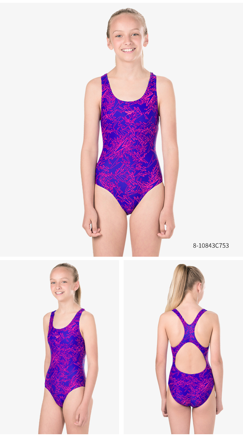 Đồ bơi trẻ em Speedo cô gái bền bỉ đào tạo đồ bơi kích cỡ áo tắm trẻ em một mảnh áo tắm học sinh chuyên nghiệp đồ bơi mới - Bộ đồ bơi của Kid đồ bơi bé trai