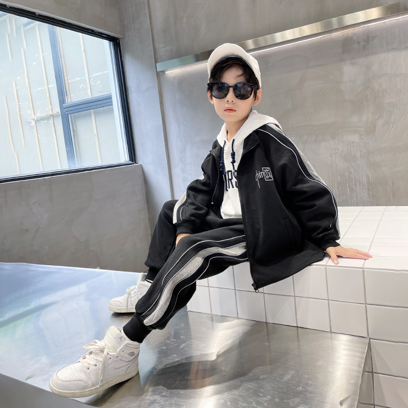 Children's suits boys' autumn suits spring and autumn 2021 new national tide net red handsome fashionable western style casual boy