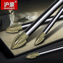 Huhao cross ceramic reamer tile hole opener tile drill bit glass drill bit alloy Triangle drill hole drill