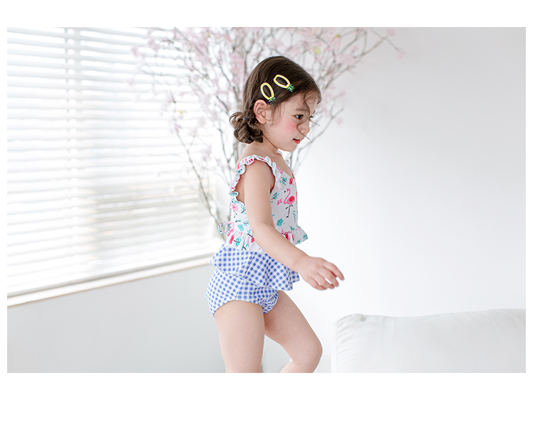 Cô gái Hàn Quốc áo tắm trẻ em chia đôi flamingo dễ thương bé công chúa bé áo tắm áo tắm chống nắng - Bộ đồ bơi của Kid đồ bơi cho be trai