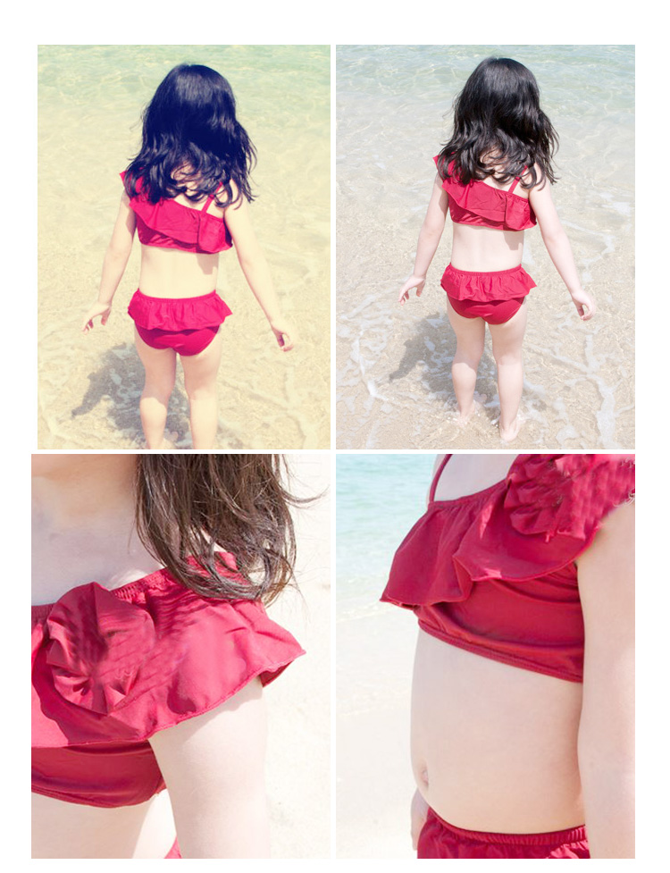 Đồ bơi trẻ em Hàn Quốc bé gái bé gái mặc bikini trẻ em chia đôi đồ bơi 1-3 tuổi -10 tuổi Đồ bơi - Bộ đồ bơi của Kid đồ bơi trẻ em nữ
