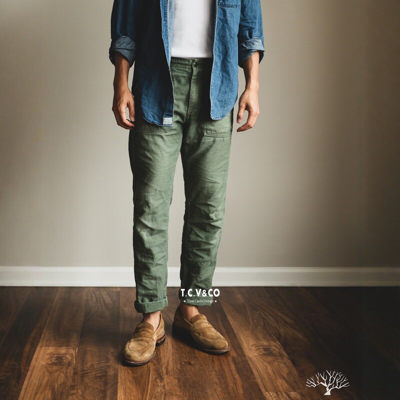 In Stock, Officially Authorized, Made in Japan, Orslow Slim Fit 5032 Og107 Slim-Fit Military Pants, Workwear