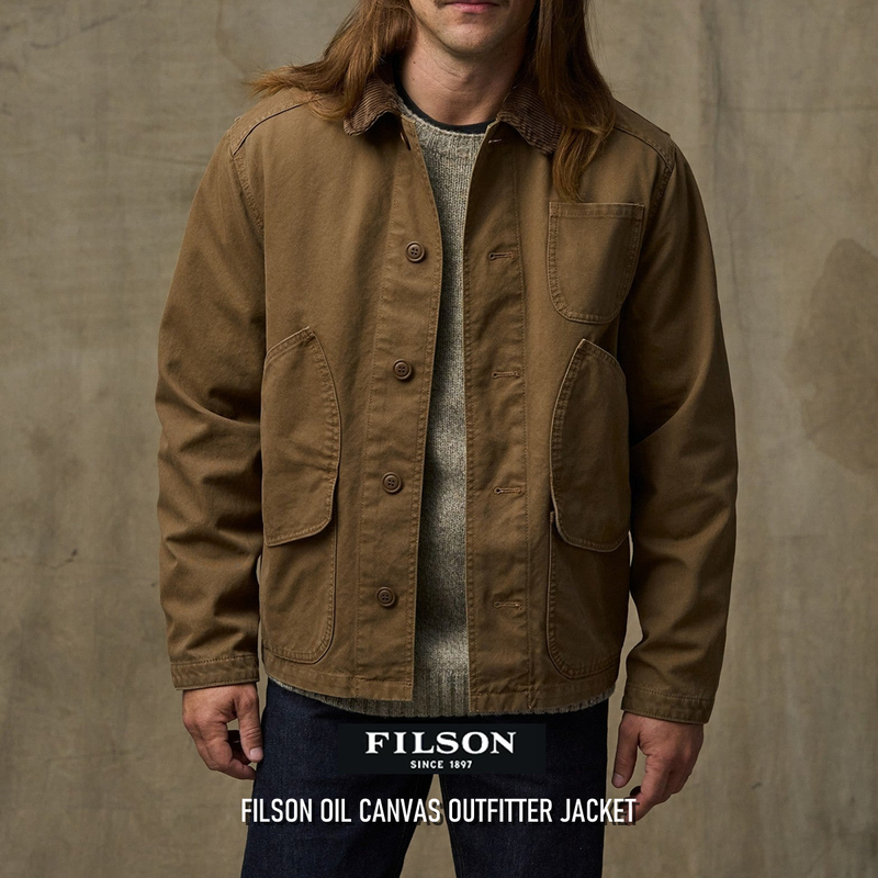 American Filson Canvas Outfitter Canvas Tear-Resistant Windproof Barn Jacket 20299335