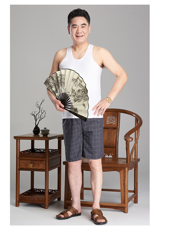 Mùa hè trung niên nam vest nam cotton trung niên mùa hè cha áo vest cha quần áo ngắn tay áo sơ mi nam - Áo vest cotton áo khoác mùa hè nam