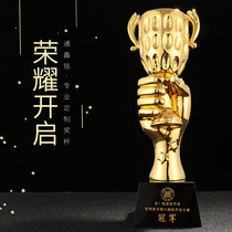 Excellent staff Trophy Crystal custom host competition metal lettering custom resin competition love Medal