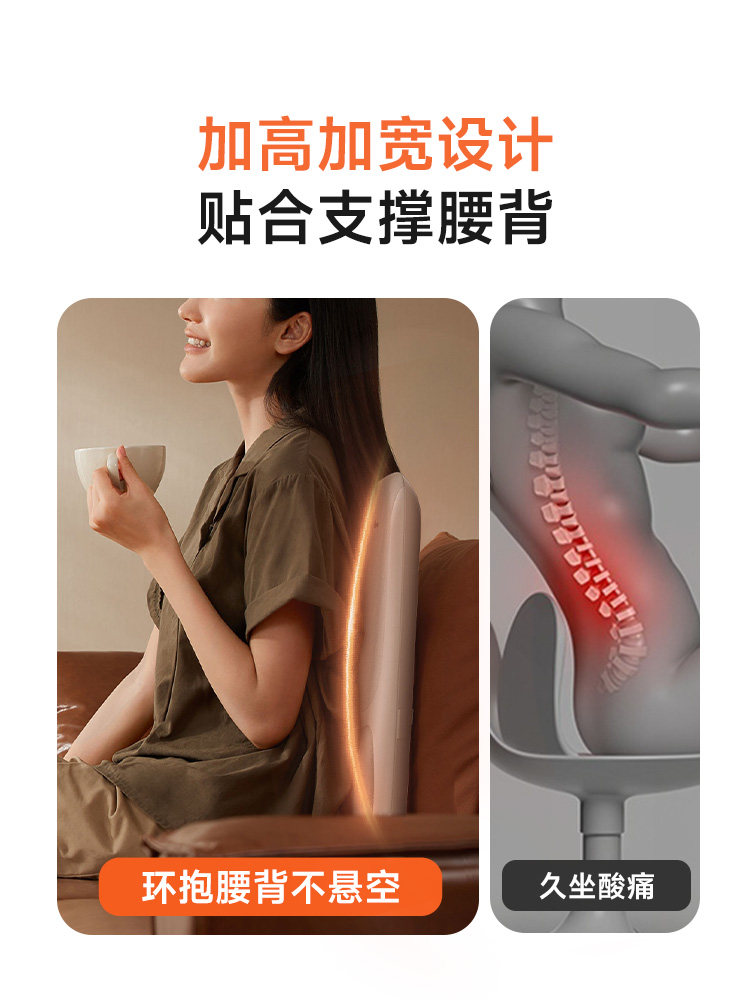 Bear-Shaped Waist Massage Cushion, Office Back, Shoulder and Neck Massager, Hot Compress, Kneading, Full Body Massager, Gift