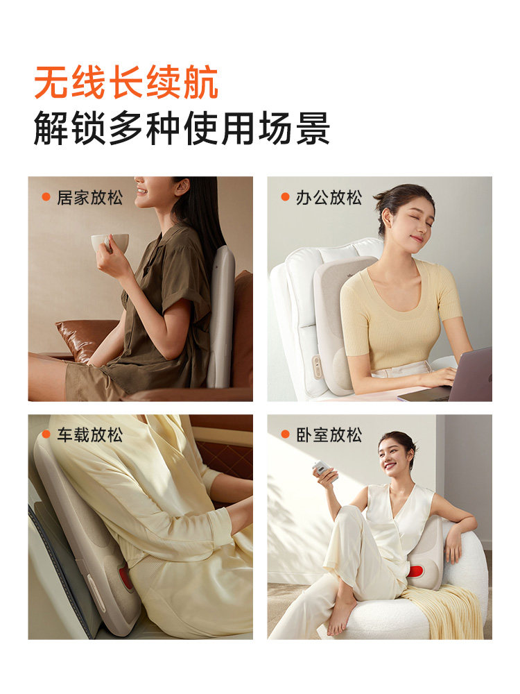 Bear-Shaped Waist Massage Cushion, Office Back, Shoulder and Neck Massager, Hot Compress, Kneading, Full Body Massager, Gift