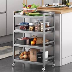 Kitchen Storage Cart, Mobile Dining Cart, Storage Rack, Trolley, Restaurant, Hotel, Hot Pot Restaurant, Serving and Delivery Cart