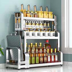 [Extra Thick, No Installation Needed] Kitchen Spice Rack 304 Stainless Steel Storage Rack, Thickened Kitchen Spice Bottle Storage Rack