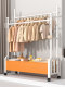 Light Luxury Style Floor-Standing Clothes Drying Rack, Coat Rack for Home Bedroom, Movable Simple Clothes Hanger, Indoor Storage Rack