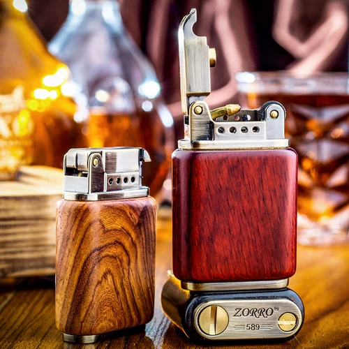 Креативная зажигалка на керосине из сандалового дерева, подарок на день рождения