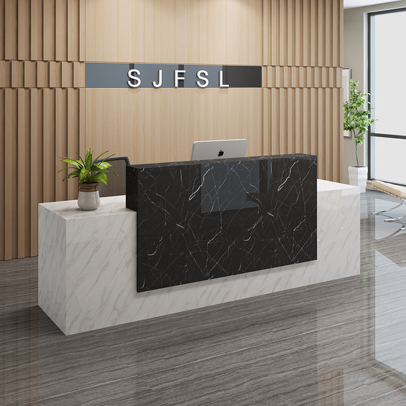 Company Hall Roast Lacquer Front Desk Cashier's counter Richie Shops Hotel Bar Hotel Bar Debriefing Minimalist Modern Cashier Counter Small Consultation Desk