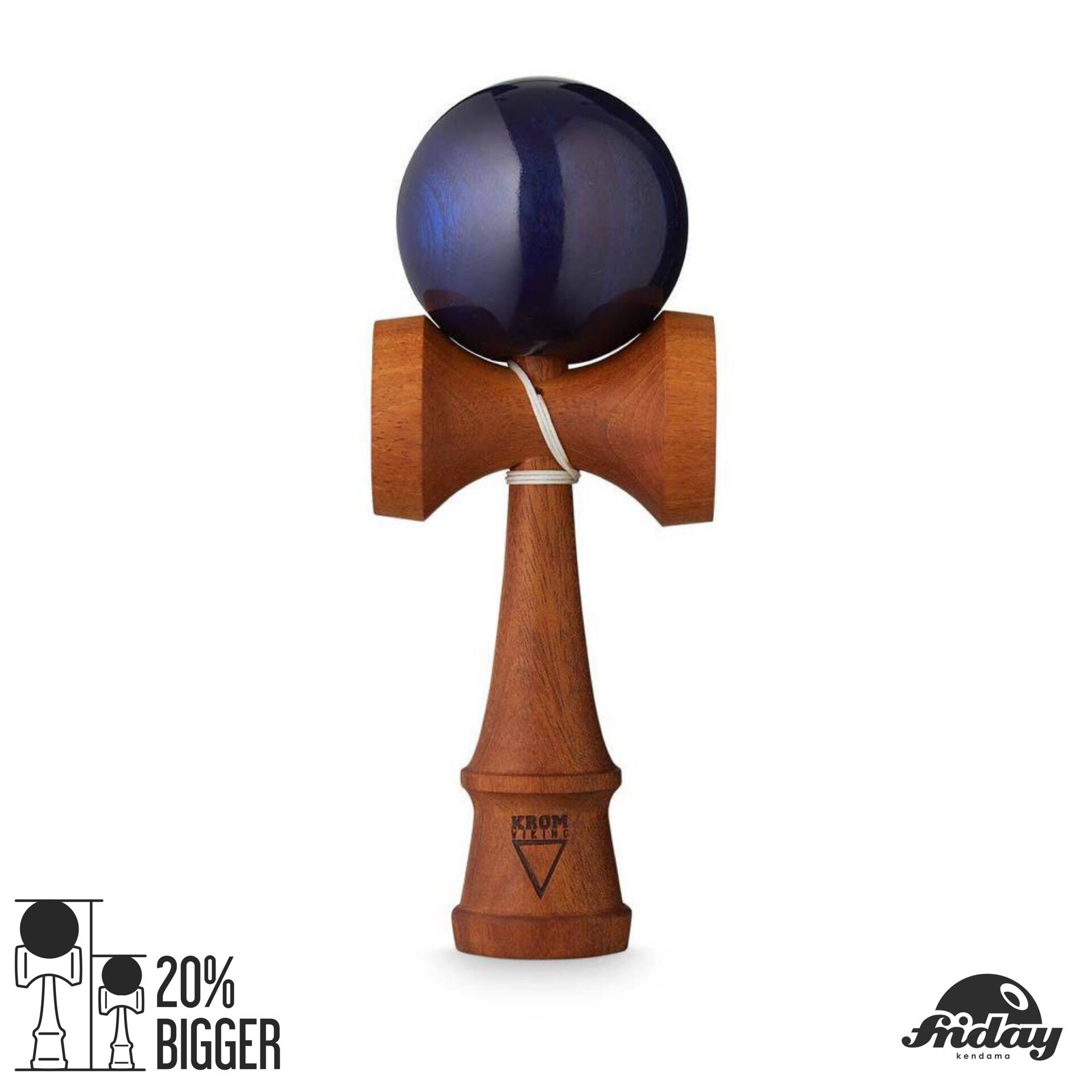 Denmark KROM Vikings Large Amber Blue Precious Wood Mahogany Kendama Kendama Kendama