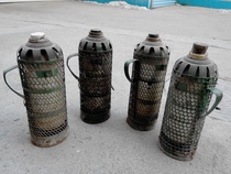 Old iron heating pot hollow old green heating pot old objects film and television prop personality decoration package old fidelity a 90 yuan