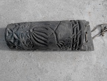 Old mud chopsticks cage of the Republic of China Old objects carved pottery wall bottle chopsticks cage nostalgia collection bag old fidelity