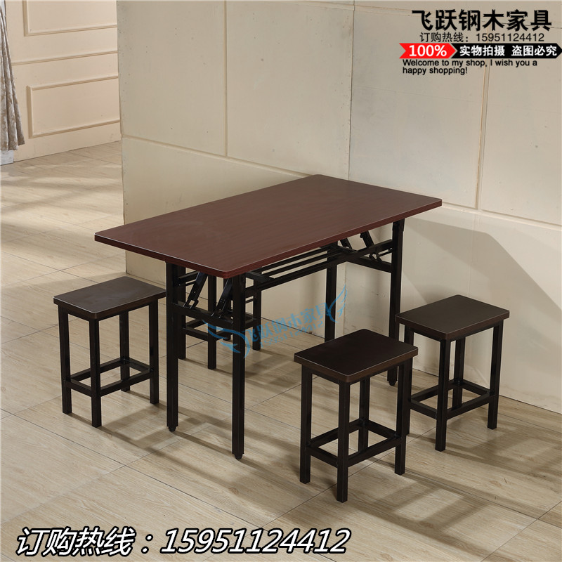 Bàn ăn hình chữ nhật đơn giản Đồ ăn nhanh Đồ ăn nhẹ Bàn ghế khách sạn Trà sữa Món tráng miệng Nhà hàng phương Tây Bàn ghế kết hợp Đặc biệt - Bàn bàn ghế học sinh