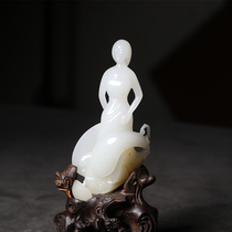 In the sale of the collection-level Yushifang and Tianyu Xinjiang seed material natural sprinkling gold leather female water lotus ornaments