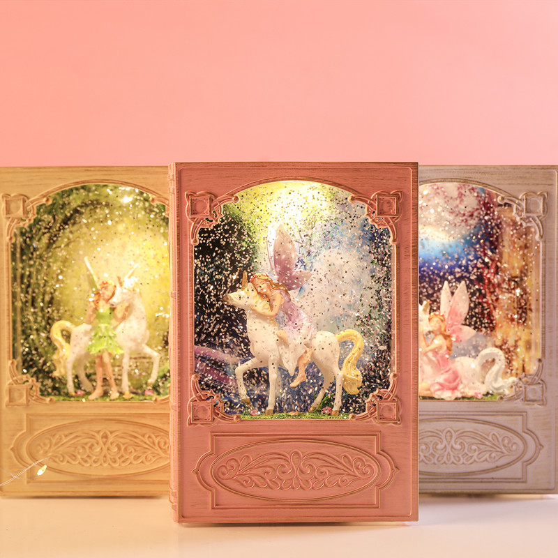 Creative music box crystal ball music box girls dream snowflake cute birthday gift unicorn girl gift