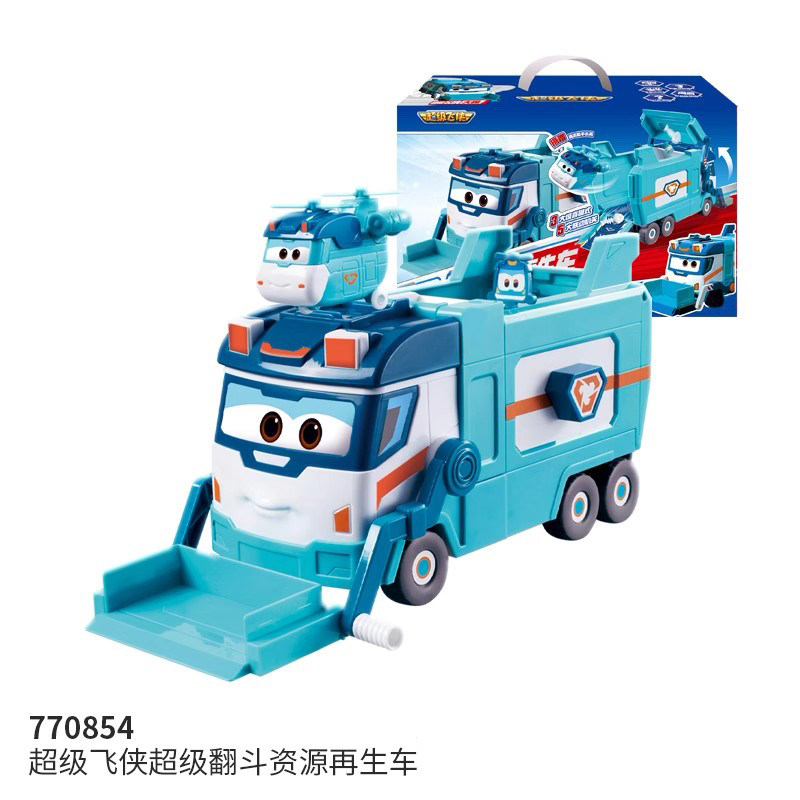 Authentic Super Wings Big Joe Super Dump Truck Resource Recycling Vehicle Toy Boys Transforming Car Birthday Gift