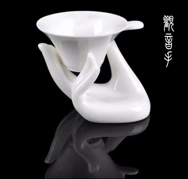 Bộ lọc trà bị rò rỉ trà trắng sứ bergamot bộ lọc trà vành đai hỗ trợ bộ lọc gốm trà bị rò rỉ khay trà phụ kiện trà - Trà sứ ly thủy tinh uống trà