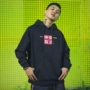 Sản xuất tại Trung Quốc! Guochao xu hướng áo hoodie đôi mùa thu đông cộng với nhung OVERSIZE áo len hip hop nam trùm đầu hoodie nam