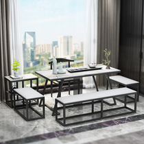 Rock board tea table simple modern new Chinese tea table and chair combination living room tea tea table Zen kung fu tea table table