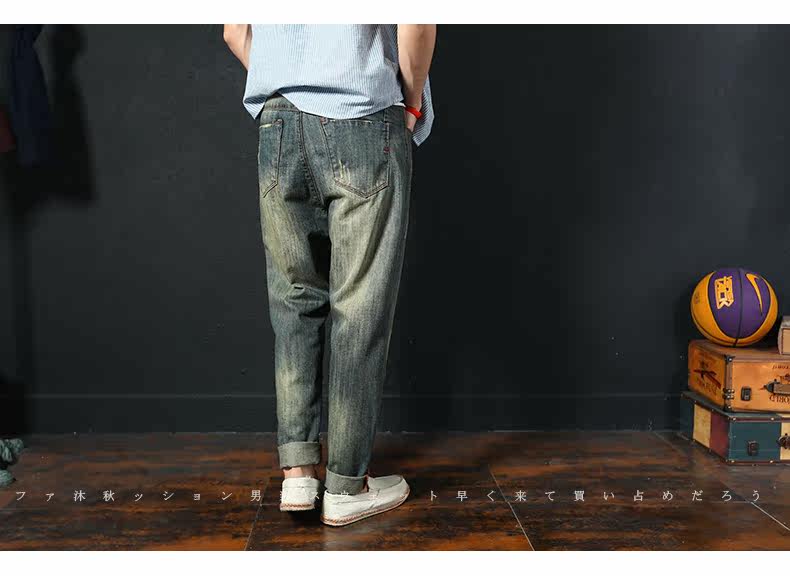 Jeans pour jeunesse droite en vrac en coton pour printemps - Ref 1463154 Image 15