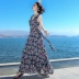 Mùa hè mới của phụ nữ váy hoa voan mỏng váy dài váy bohemian bên bờ biển kỳ nghỉ bãi biển váy - váy đầm