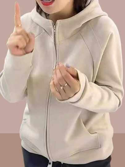 韩国秋冬新款短外套连帽卫衣女士开衫拉链上衣大码洋气加绒加厚潮