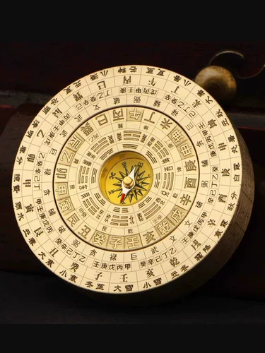 Компас Bagua Sutra непоседа Tai Chi Bagua Zhouyi шестьдесят четыре гексаграммы латунный чехол для мобильного телефона декомпрессия портативный