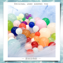 Jin-packed straight hole acrylic environmental protection jelly beads beads Children DIY beaded bracelet tissue box bag weaving