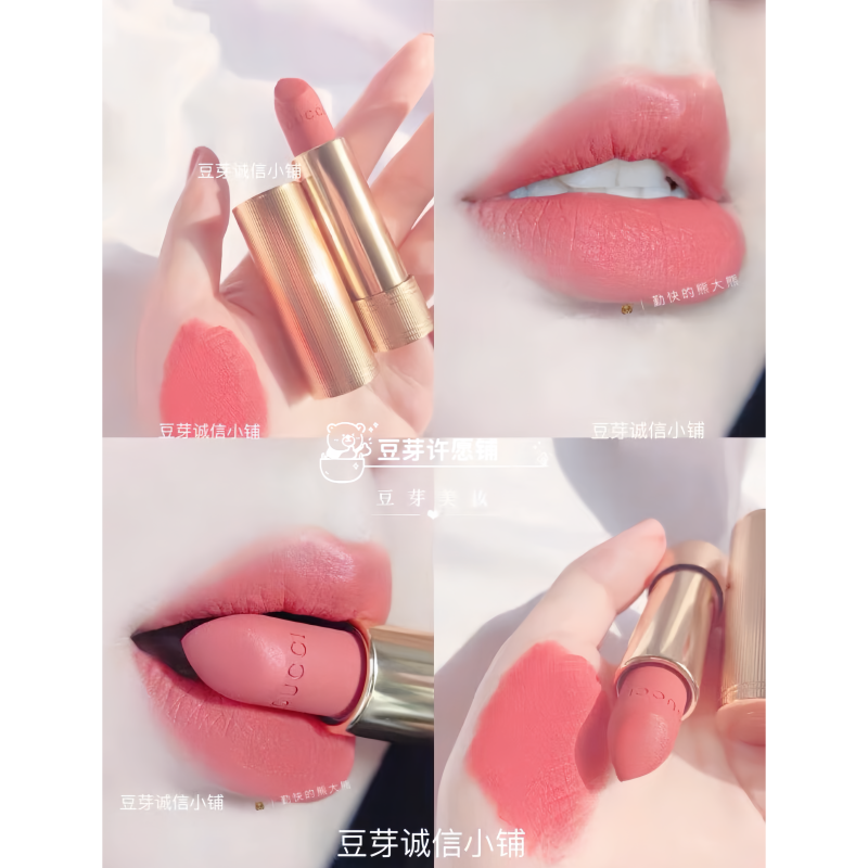 In Stock, Gucci Gucci Gold Tube Matte Lipstick 25/208/505/304/217/305 Free Shipping