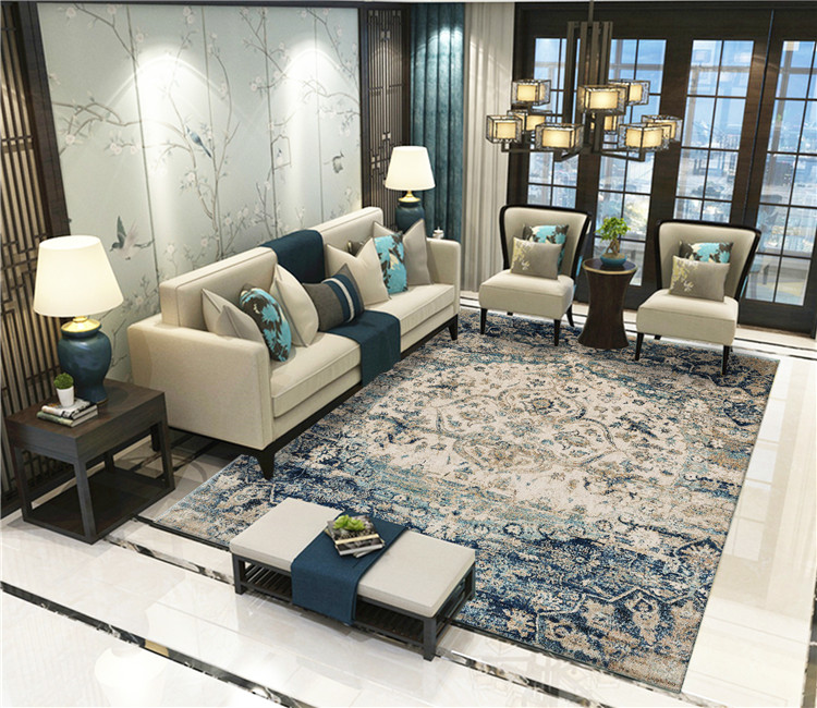 Quốc gia Hoa Kỳ gió thảm bảng thảm retro phòng ngủ Continental giường sofa thảm sống cà phê phòng có thể được rửa sạch - Thảm thảm đẹp