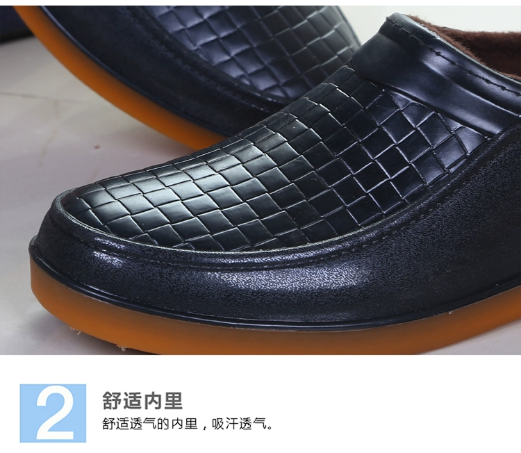 Giày đi mưa nam chống trượt thấp, giày cao su chống nước cho nam