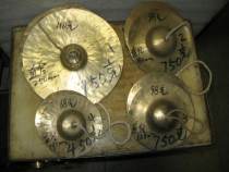 Old copper hi-hat Folk musical instruments:old brass hairpin Xiaojing cymbal Army hi-hat grab grab seven