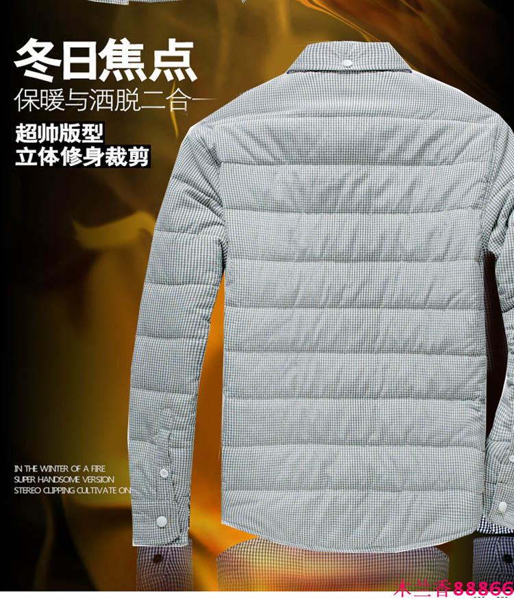 Áo nam mùa đông mới xuống áo cotton trẻ trung áo dài tay Áo khoác mỏng ấm áp quần áo đẹp trai áo sơ mi hàn quốc nam