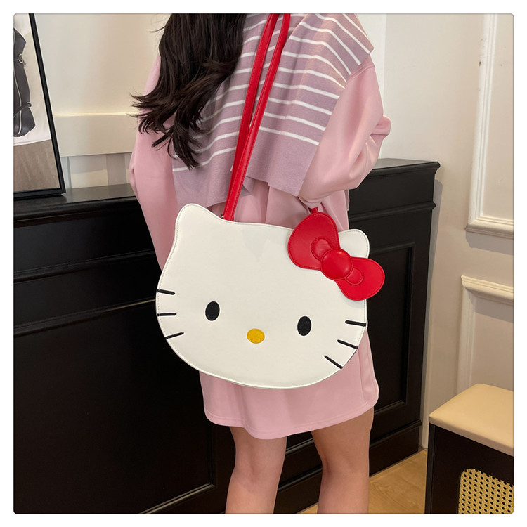 Hello kitty, милый рюкзак, сумка через плечо, портативный мультяшный картхолдер, сумка на одно плечо 荔了个谱 