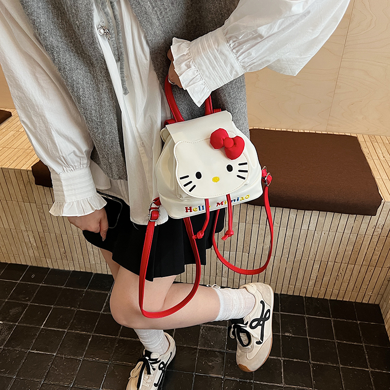 Cute Hello Kitty Backpack for Women 2026 New Korean Style Small Bag Super Popular Hello Kitty Children's Backpack