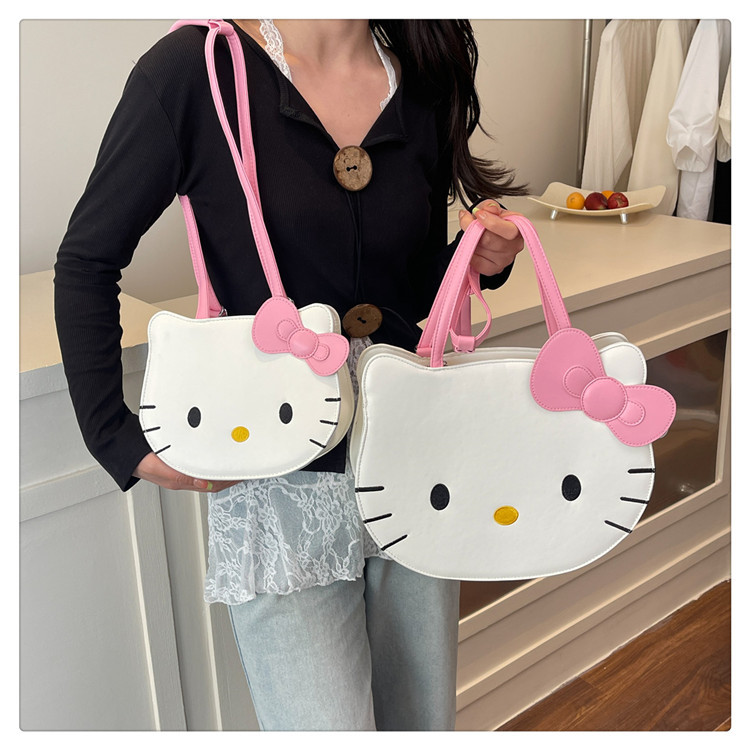 Hello kitty, милый рюкзак, сумка через плечо, портативный мультяшный картхолдер, сумка на одно плечо 荔了个谱 