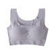 Seamless underwear women's one piece vest style no steel ring sports beauty back ice silk large size sleep bra summer thin section