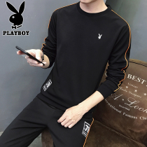 Playboy long sleeve T-shirt mens casual suit spring and autumn mens with handsome autumn sportswear clothes