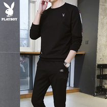 Playboy spring and autumn casual suit mens clothes trend mens clothing with handsome sportswear set