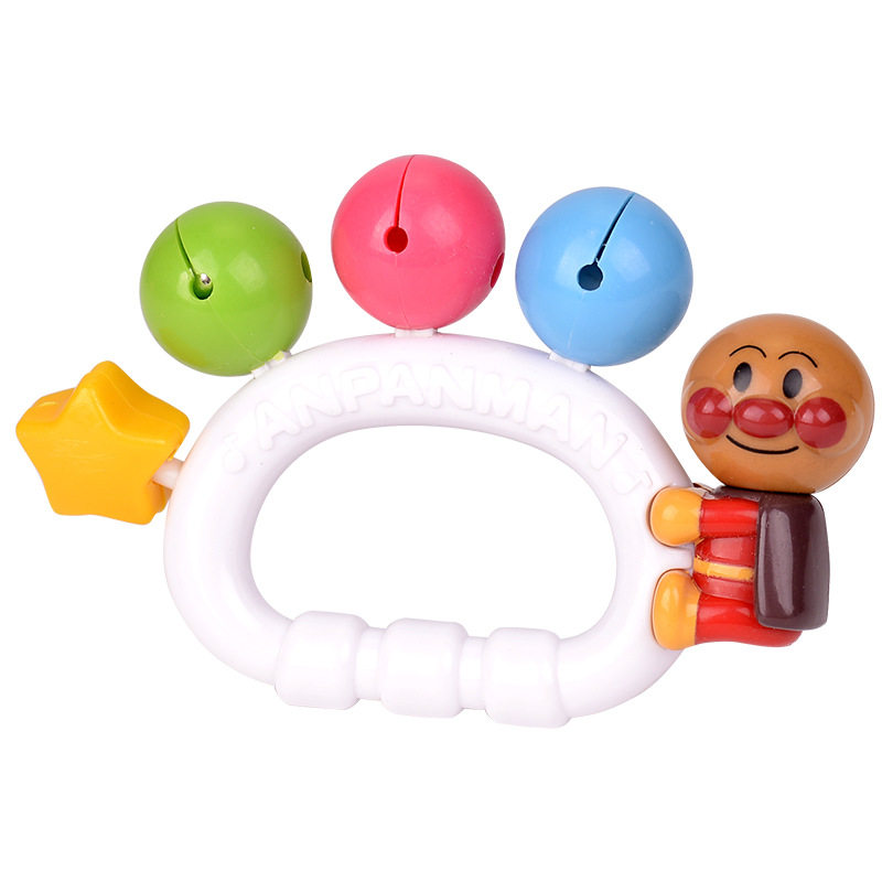Japanese Anpanman baby rattle drum bell sand hammer allegro castanets children's educational baby hand-cranked toys