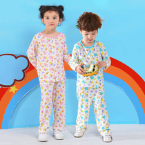 Spot: face treasure Superman child clothing 2022 Spring new baby male and female pure cotton pyjamas two sets of childrens home clothes