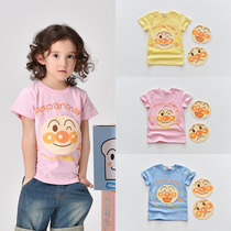 : 2021 new summer Breadman childrens clothing warrior childrens cotton face short sleeve T-shirt cartoon top