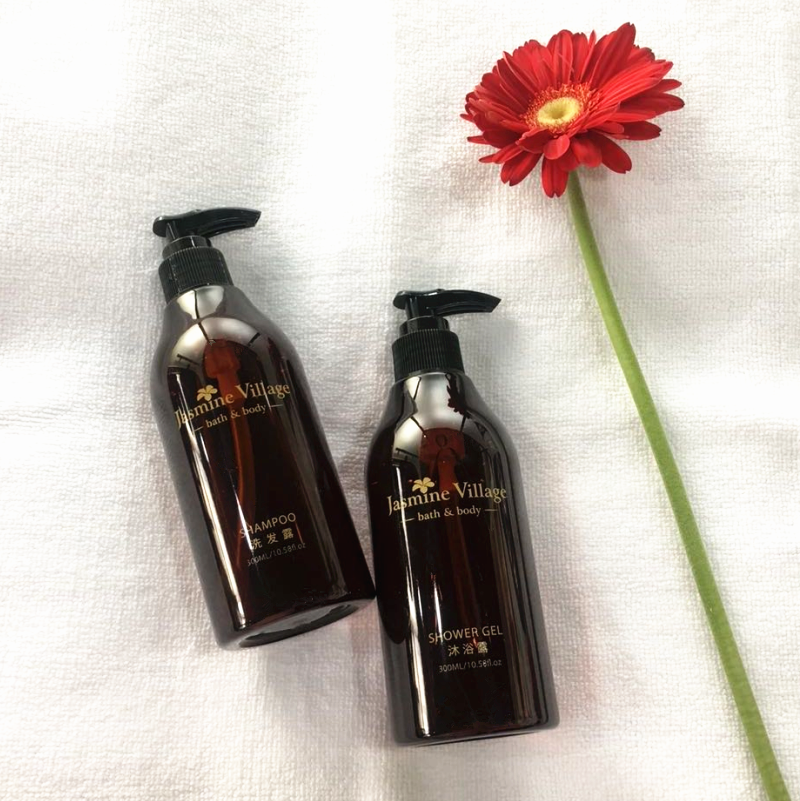 Jasmine town jasminevillage silicone-free green tea shampoo bath set lasting oil control fluffy men and women